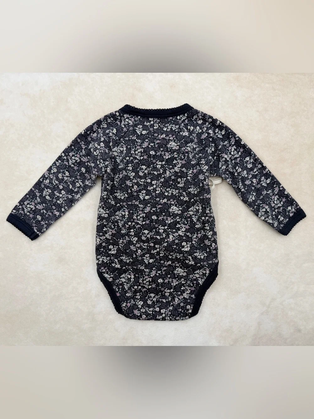 Jamie Kay Purple Floral Wrap Kimono Bodysuit